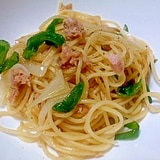 ツナとピーマンと玉ねぎのパスタ